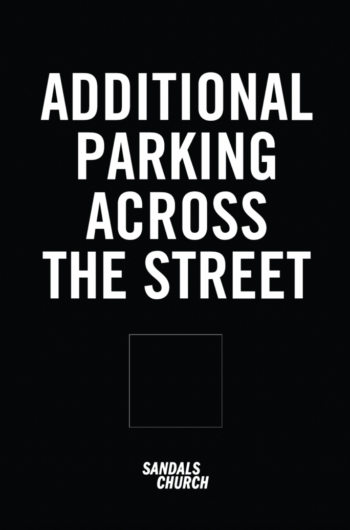 Additional Parking with arrow A frame